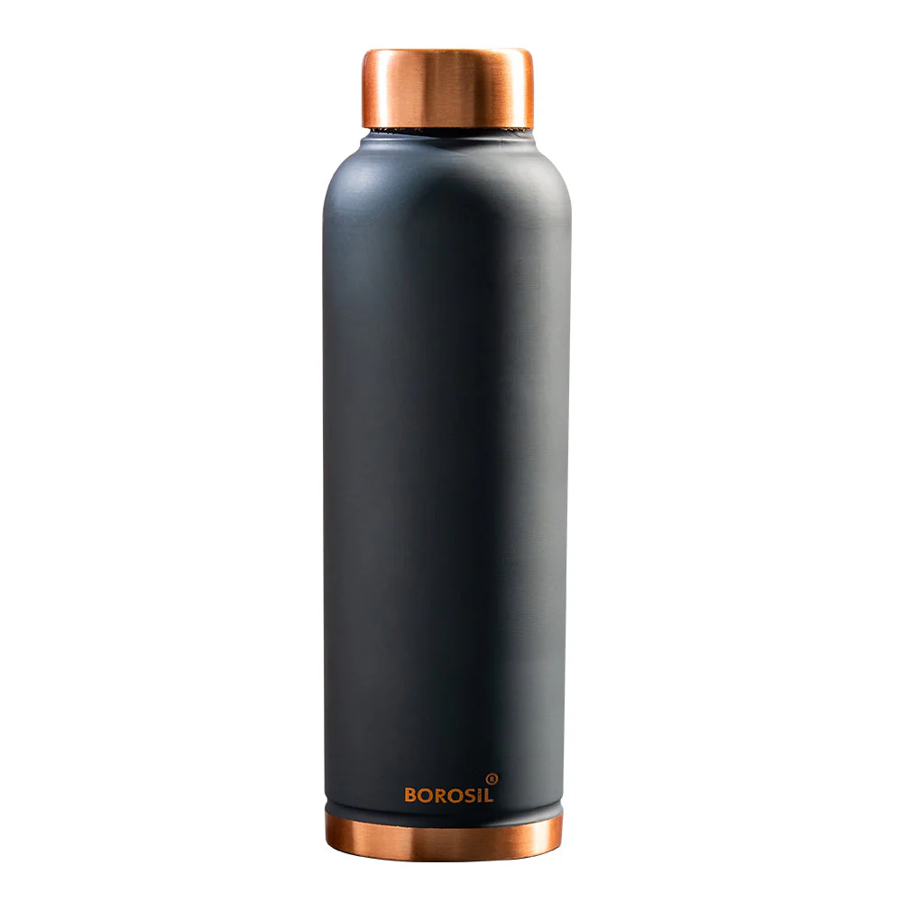 Borosil Eco Copper Bottle, Grey one - Image 3